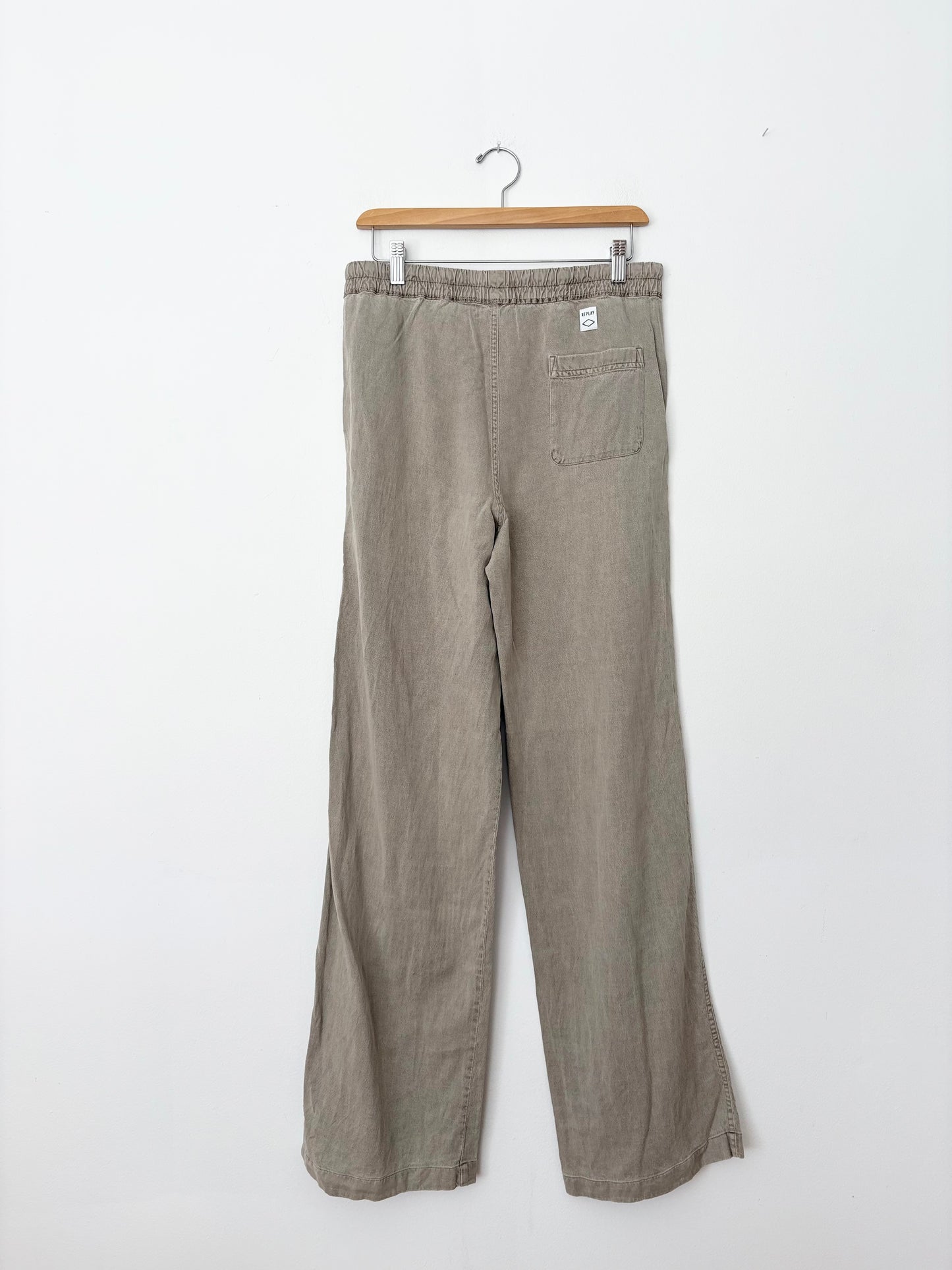 Replay linen blend wide leg pants S/M