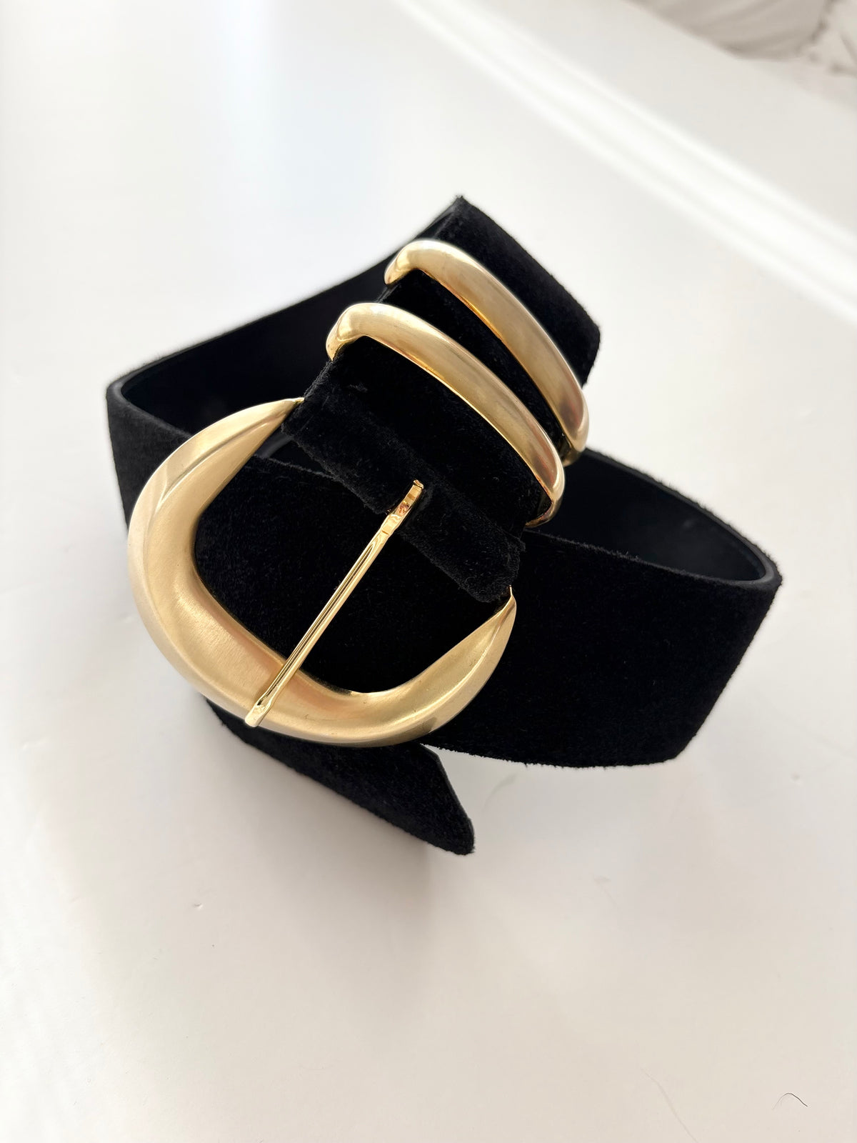 Vintage genuine suede belt XS-S