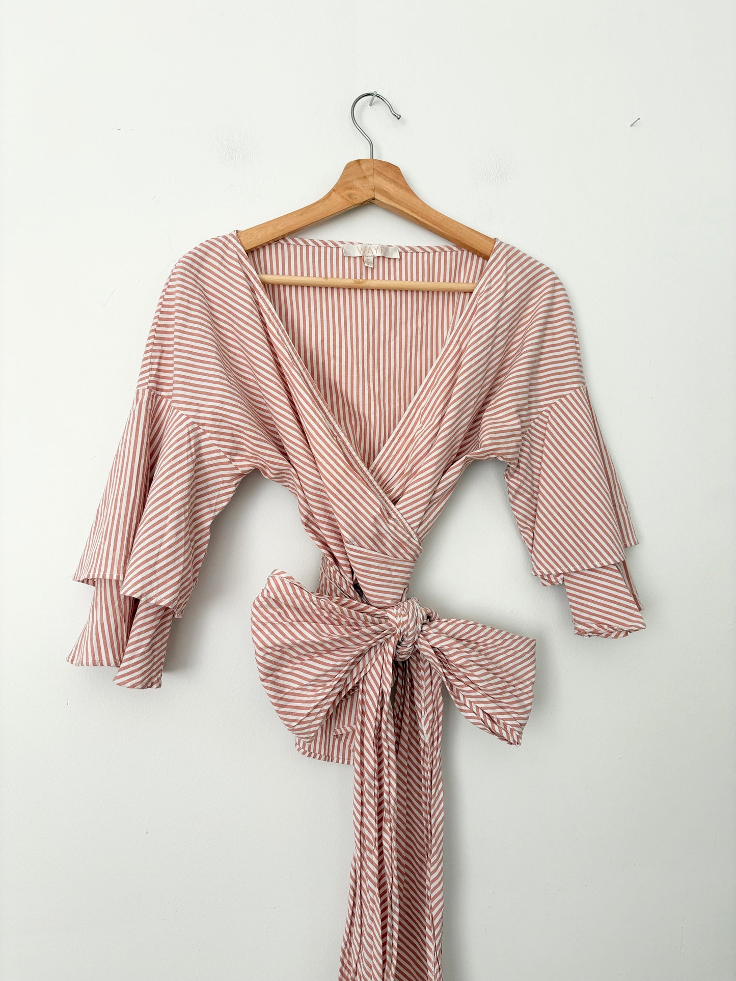 Wayf wrap stripe blouse S-L