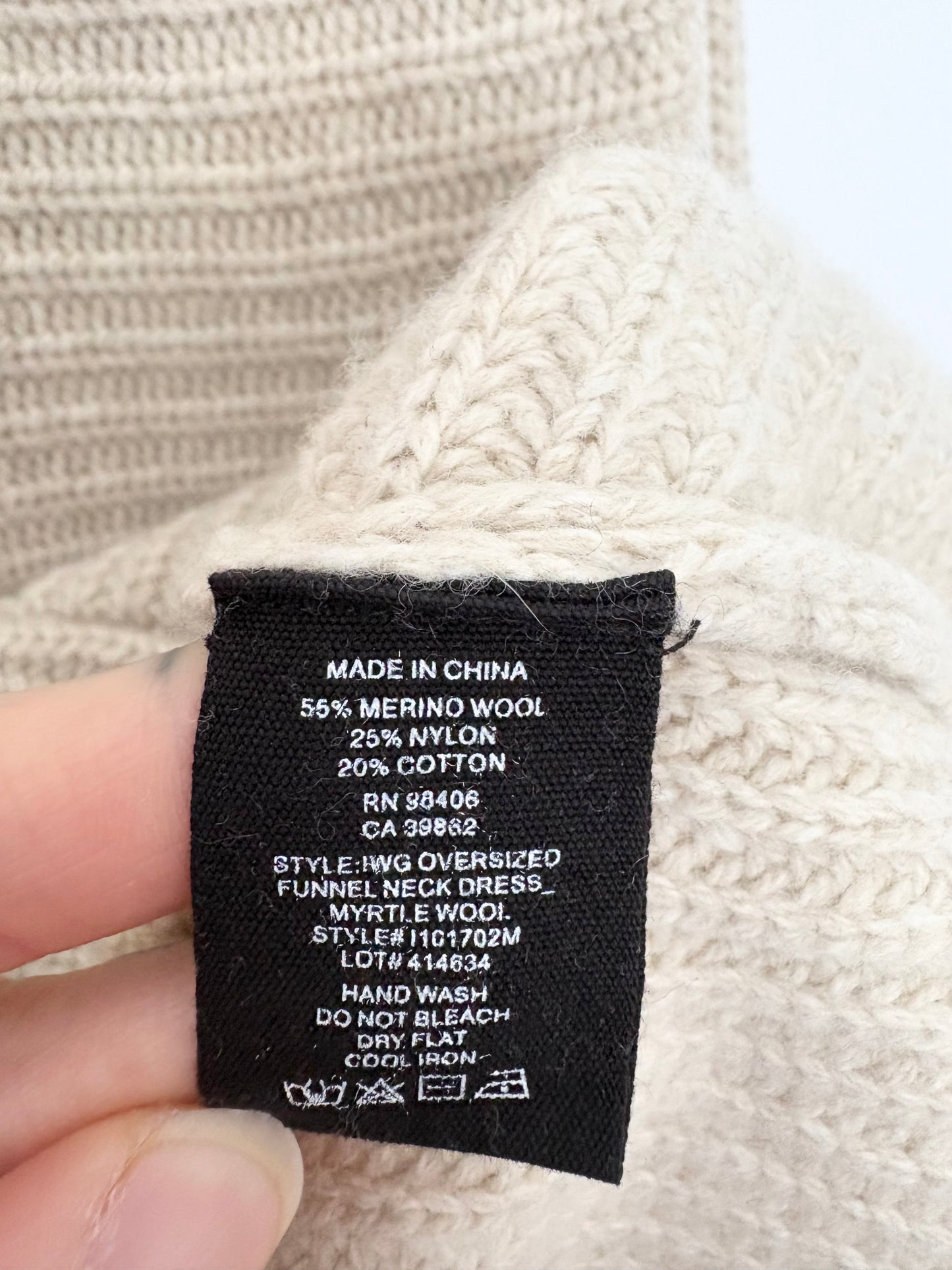 Robe Theory en maille laine mélangée à col montant XS/S