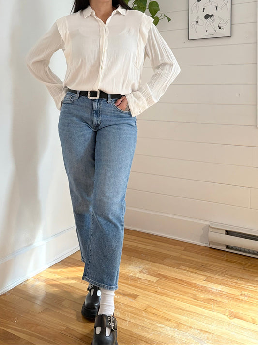 Banana republic mid rise straight jeans W28