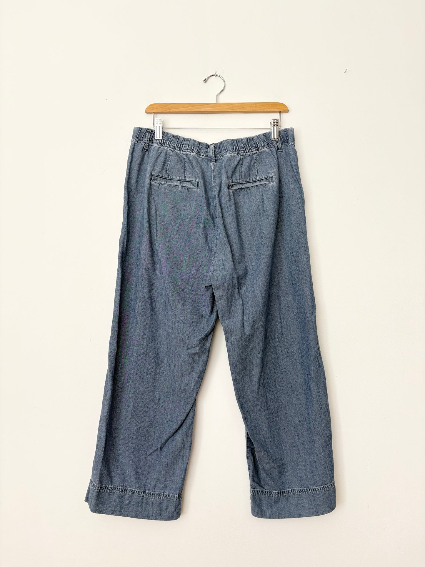 J.jill pantalon en chambray décontracté M/L