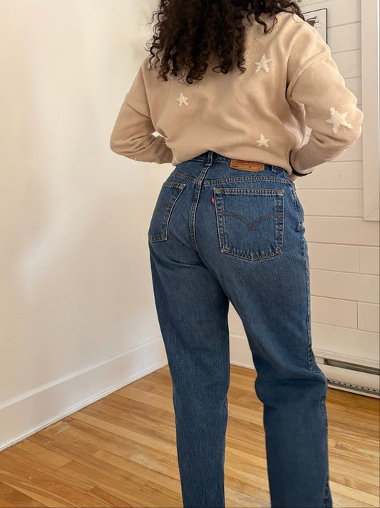 Jean Levi's 550 vintage, délavage moyen, coupe fuselée, taille W28/29
