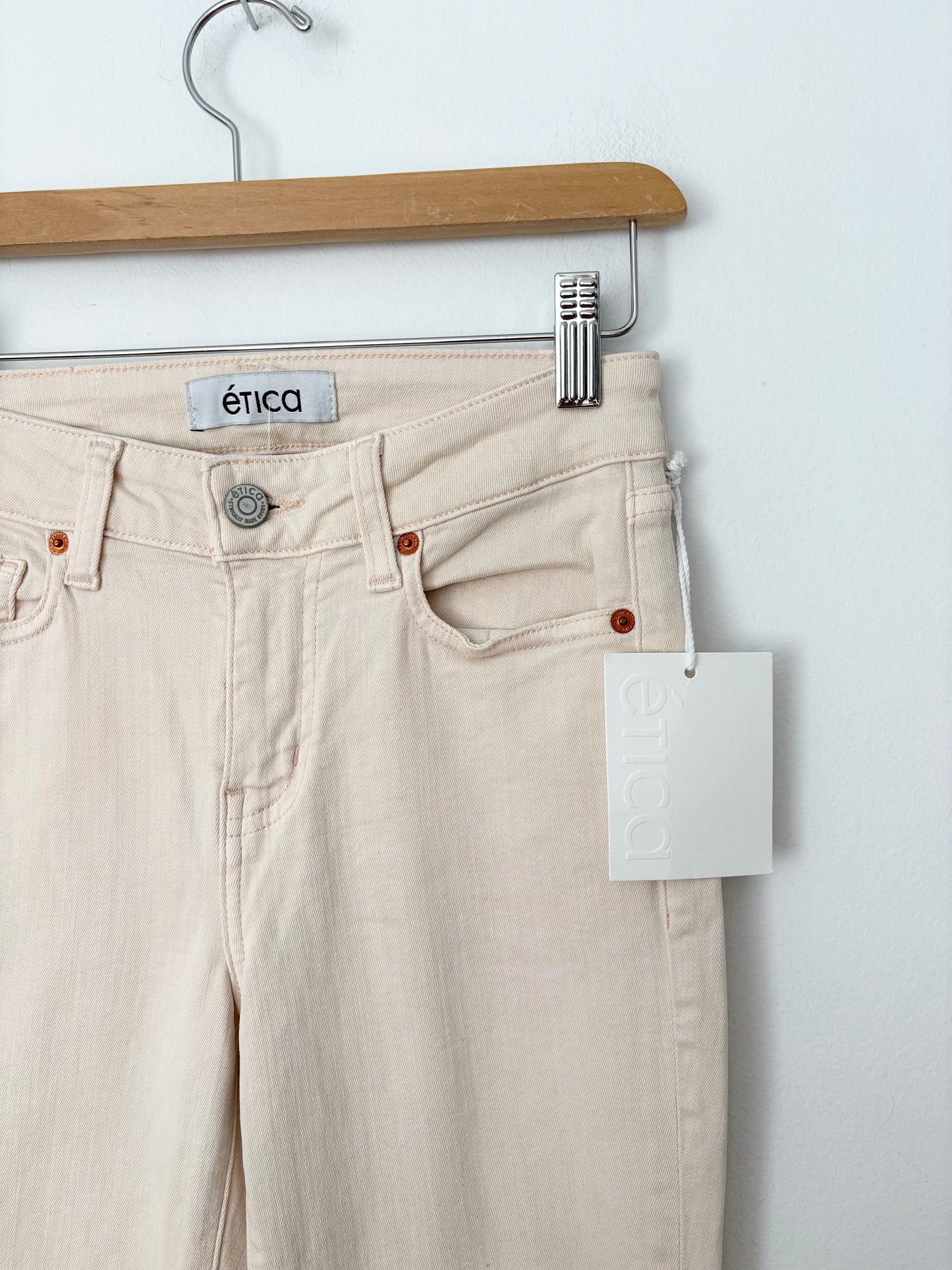 Etica Micki crop flare jeans W25