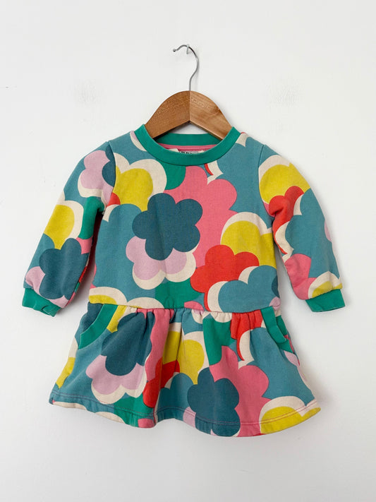 Mini boden floral sweater dress 18/24 months