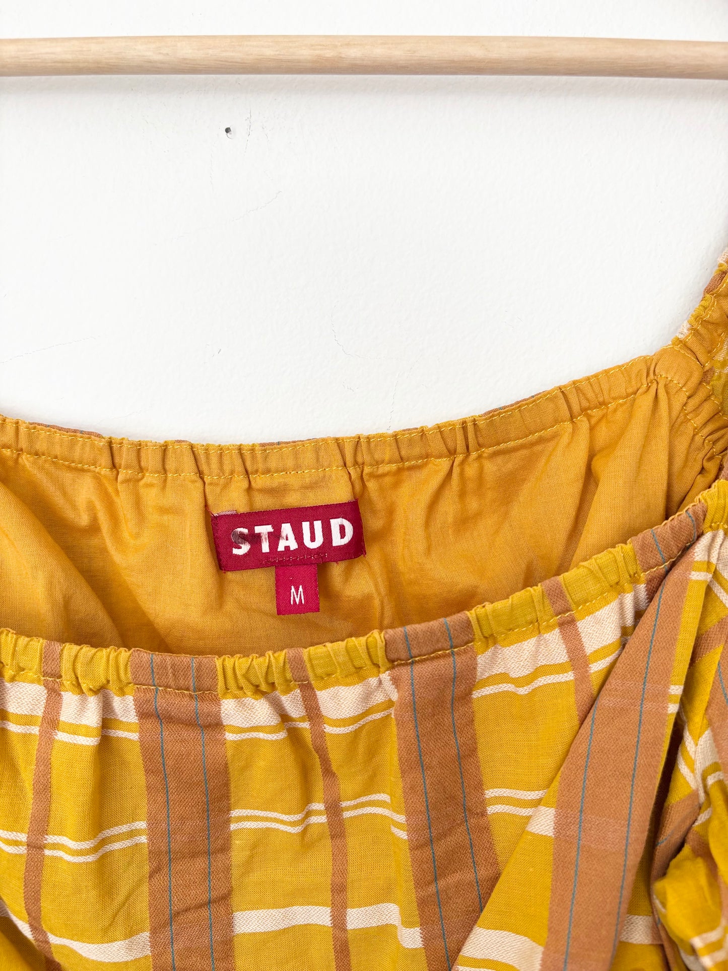 STAUD long sleeve plaid crop top Medium
