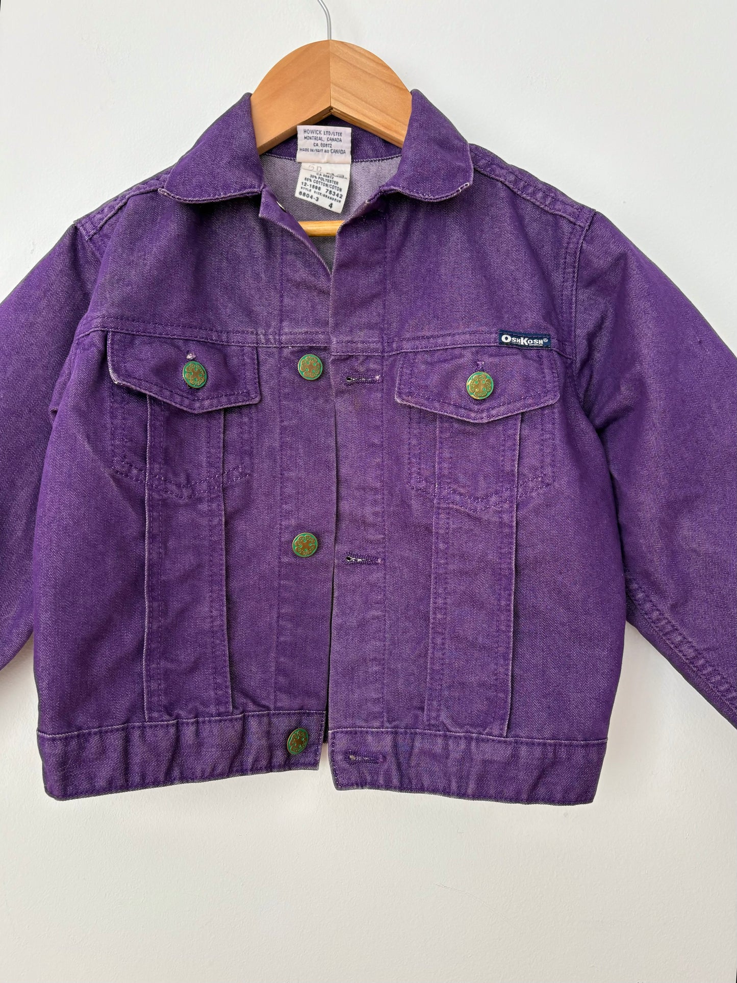 Veste en jean mauve vintage Oshkosh 4T