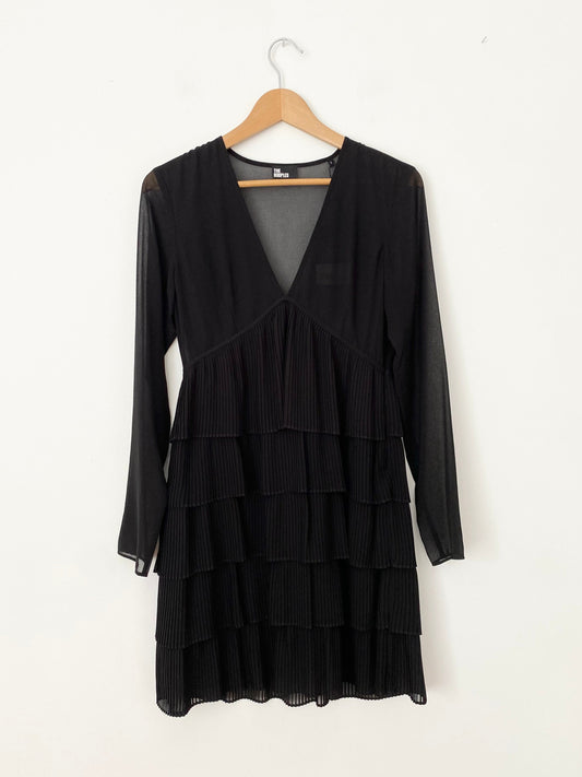The kooples sheer sleeve layered ruffle mini dress Small