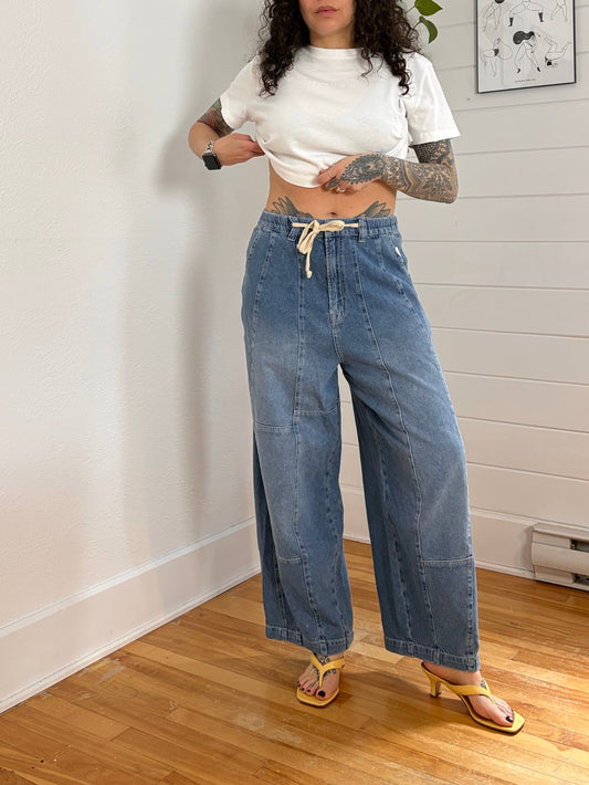 Free People Yuki barrel leg jeans S/M