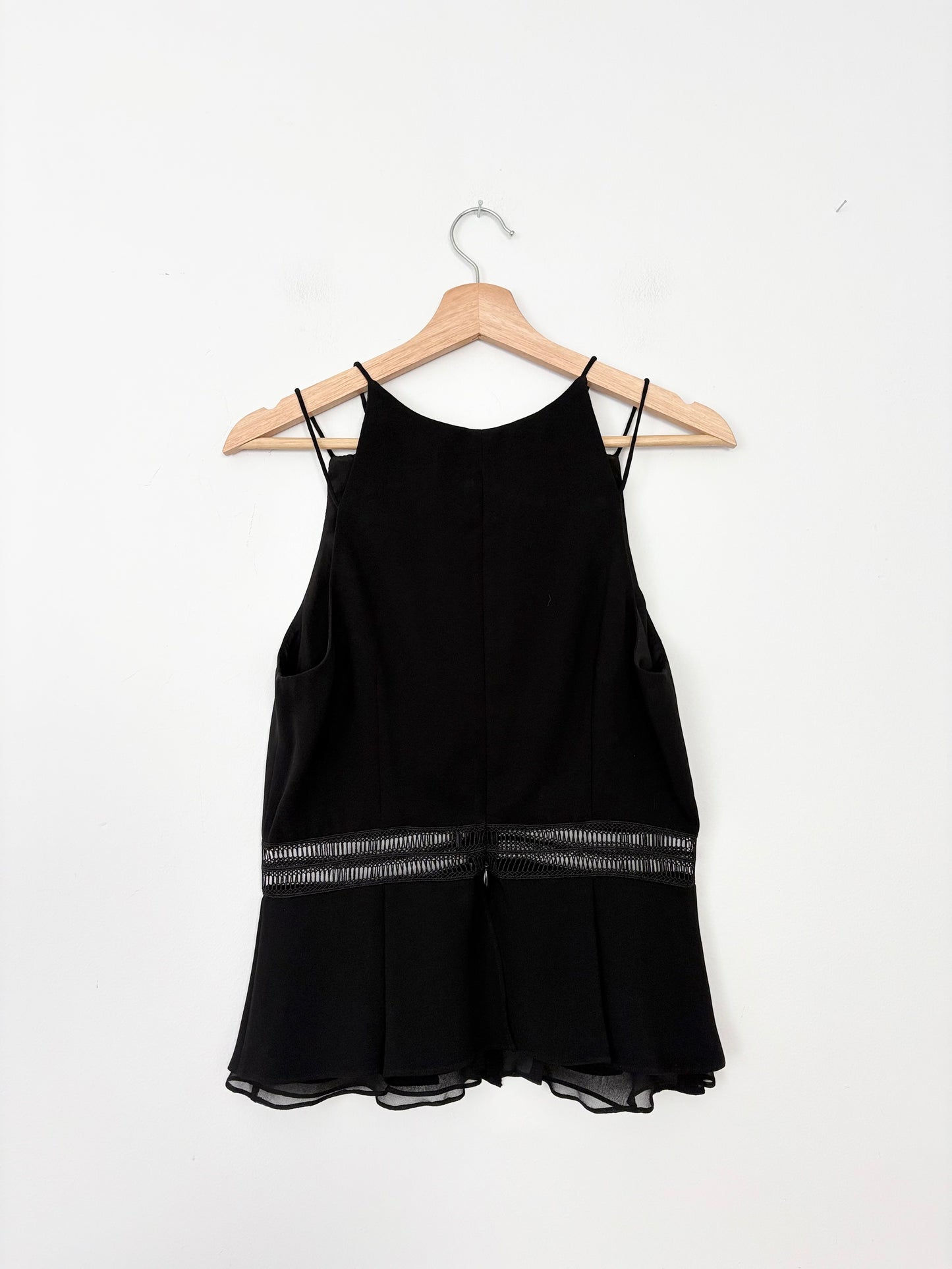 Jonathan Simkhai lace up black top Medium