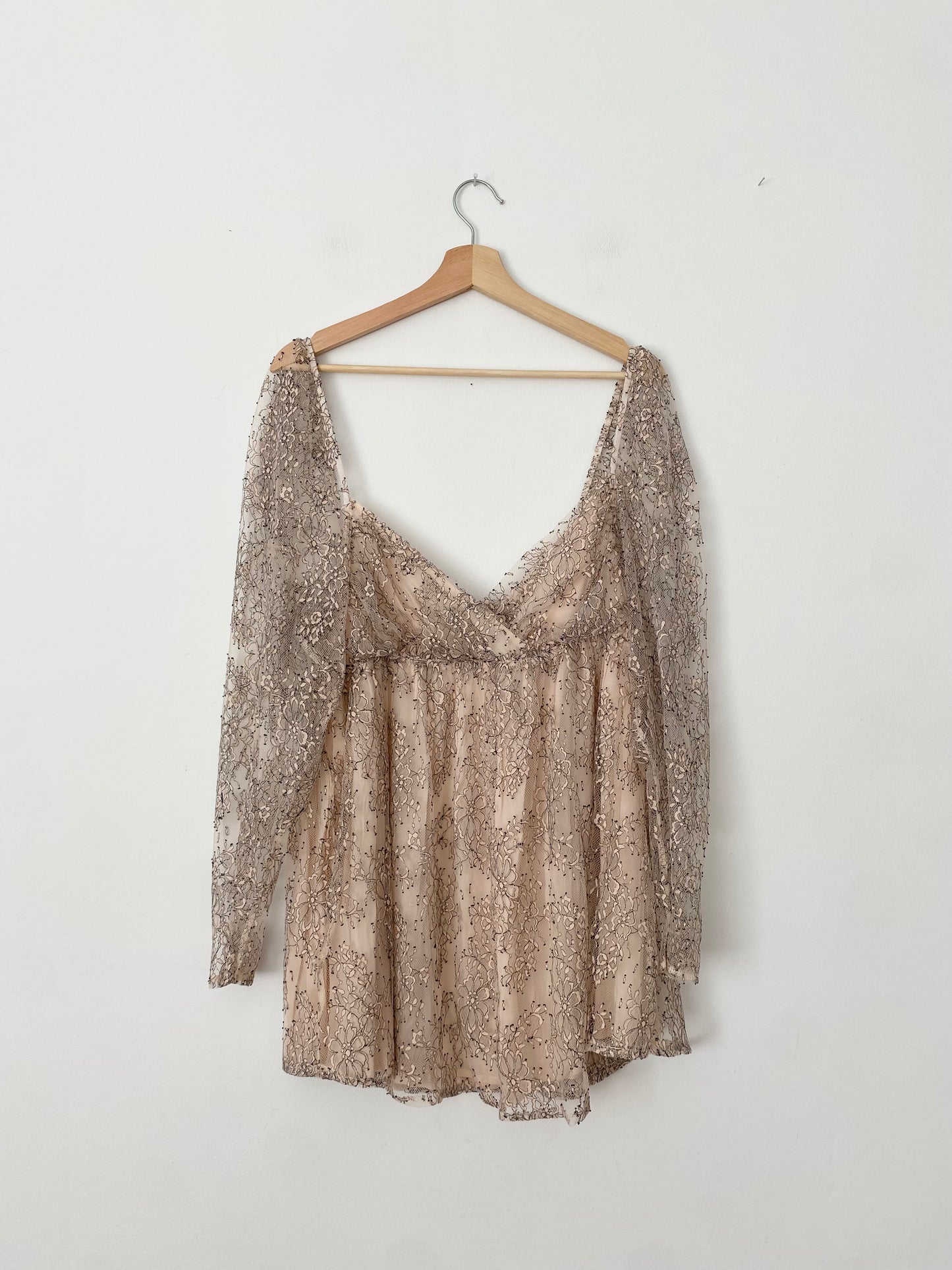 Free People heavenly lace tunic top Large