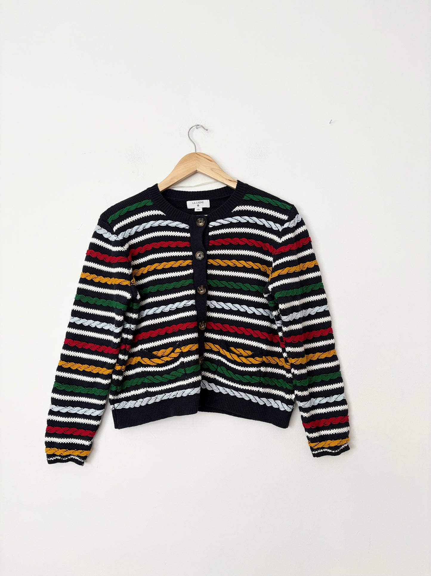 La Ligne  X Target rainbow textured cardigan Large