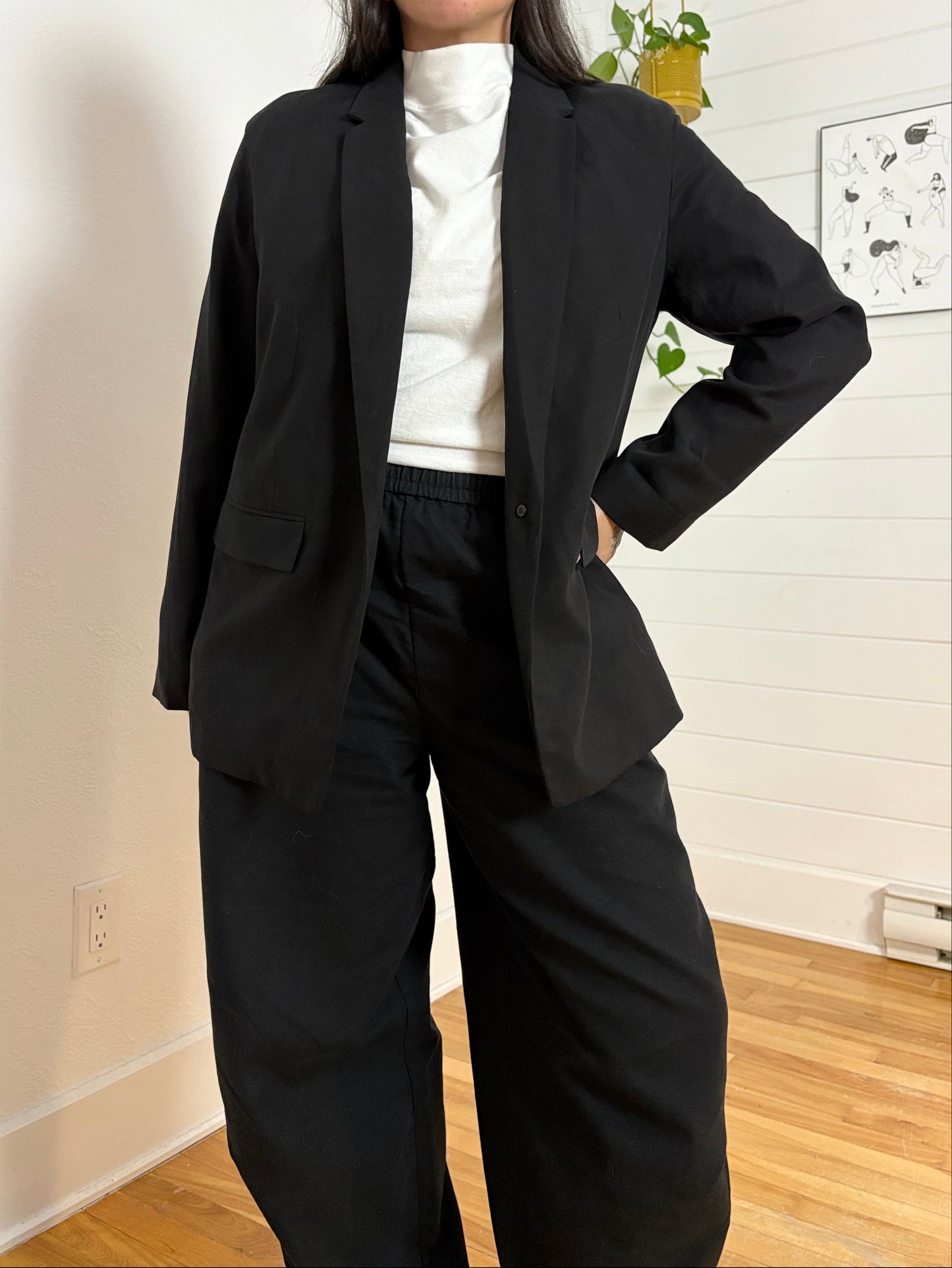 Everlane the easy blazer in black S/M