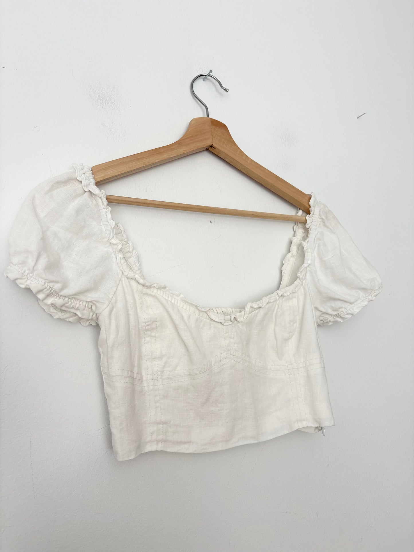 Wilfred Wander linen bustier crop top Small
