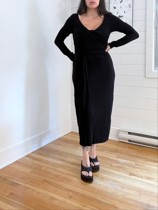 Vince tie-waist midi dress Medium