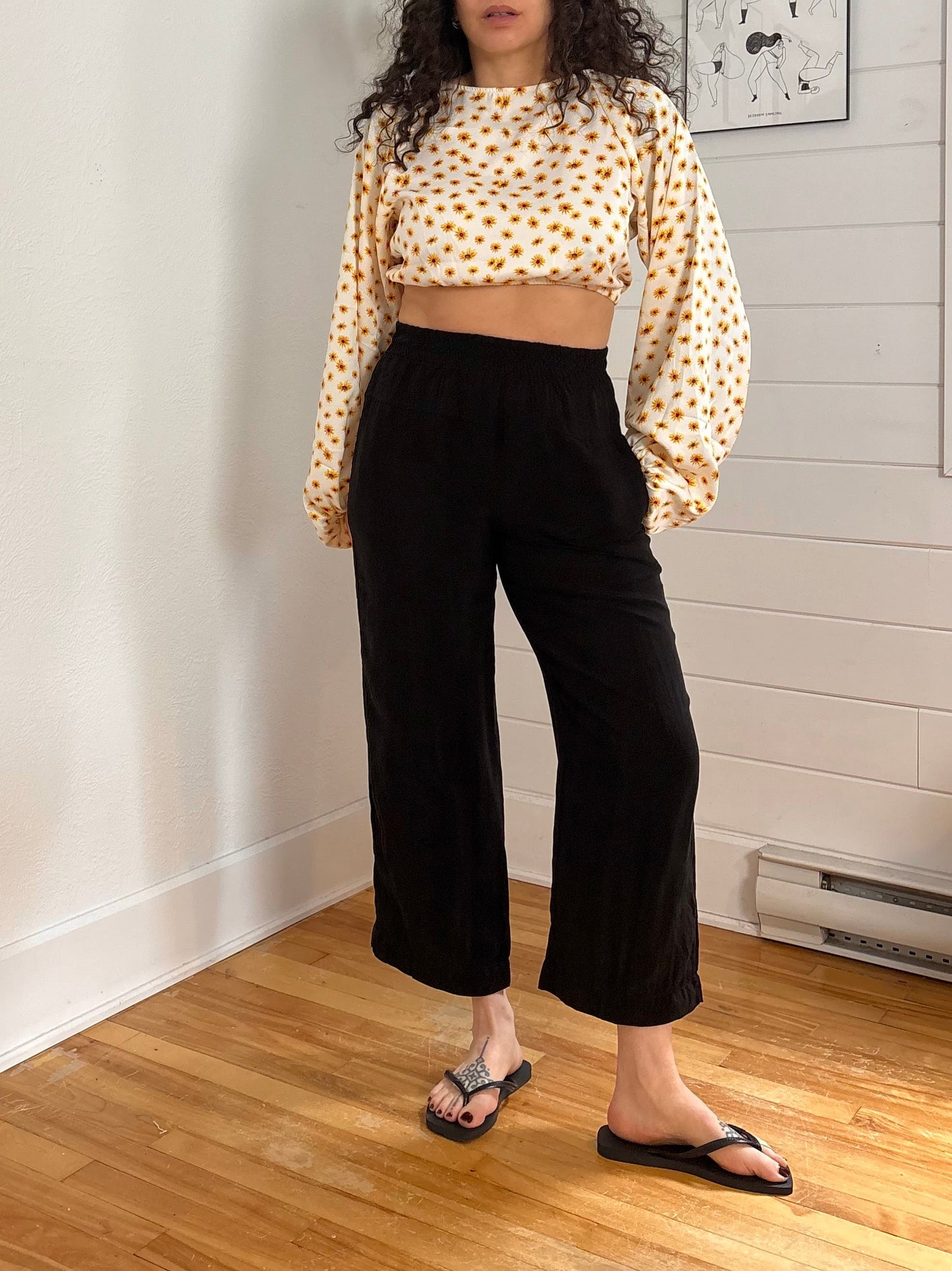 Culotte large en cupro lavé Stateside, taille S