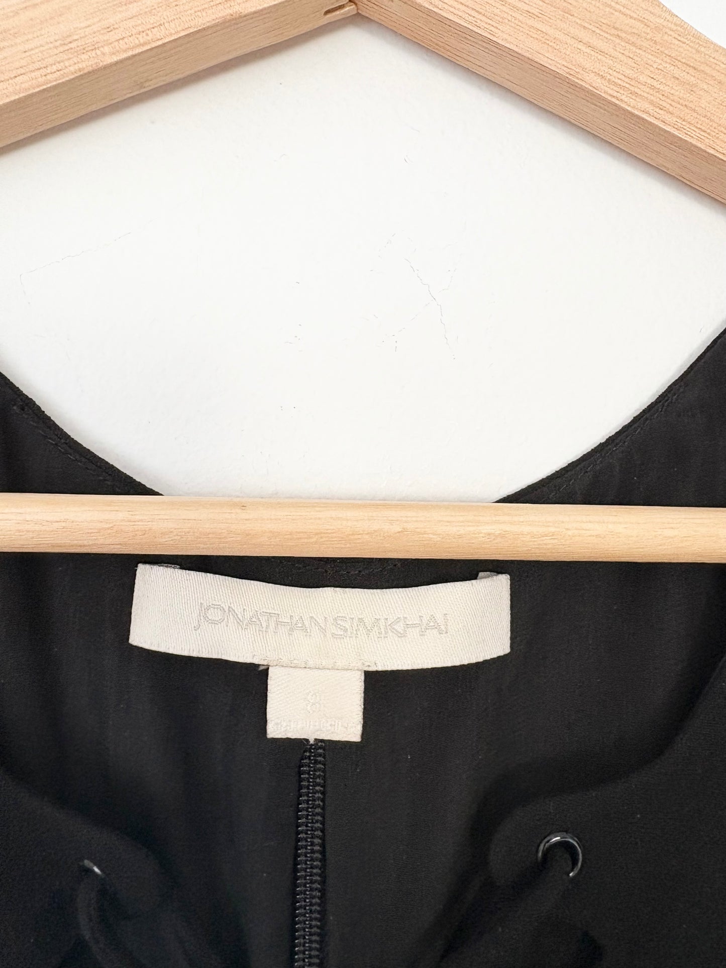 Jonathan Simkhai lace up black top Medium