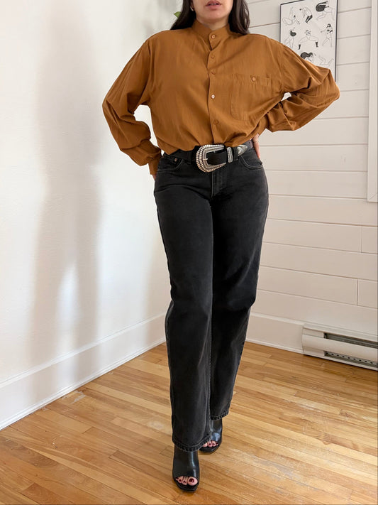 Chemise boutonnée vintage Vincent James, taille M/L