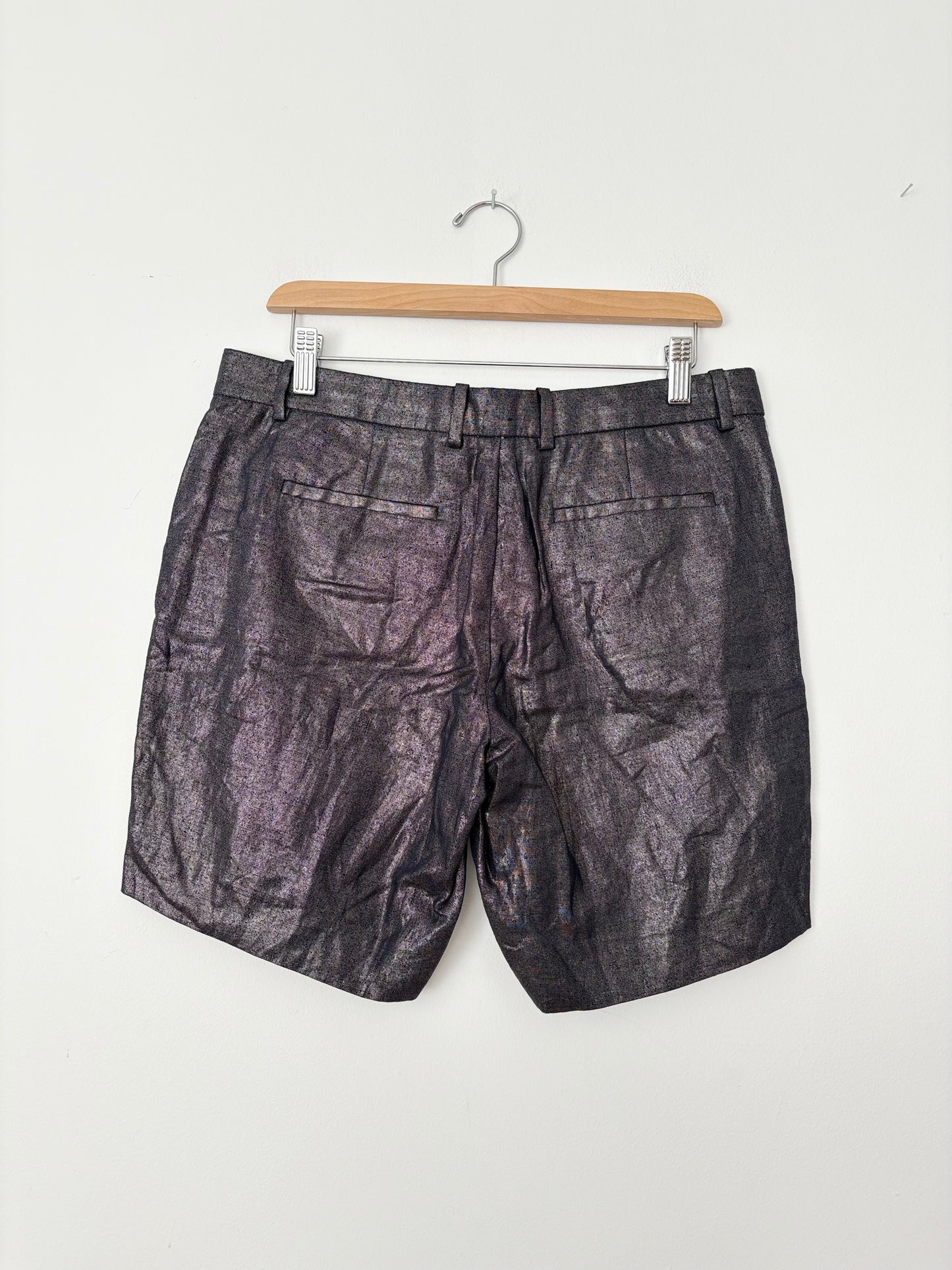 J.crew coated low rise linen bermuda shorts S/M