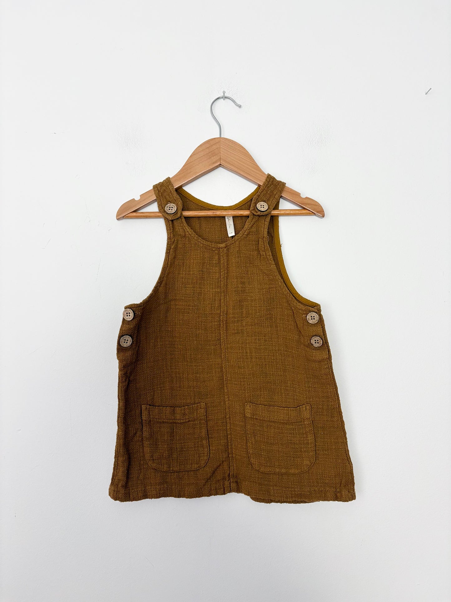 Rylee & Cru cotton gauze overall dress 2/3