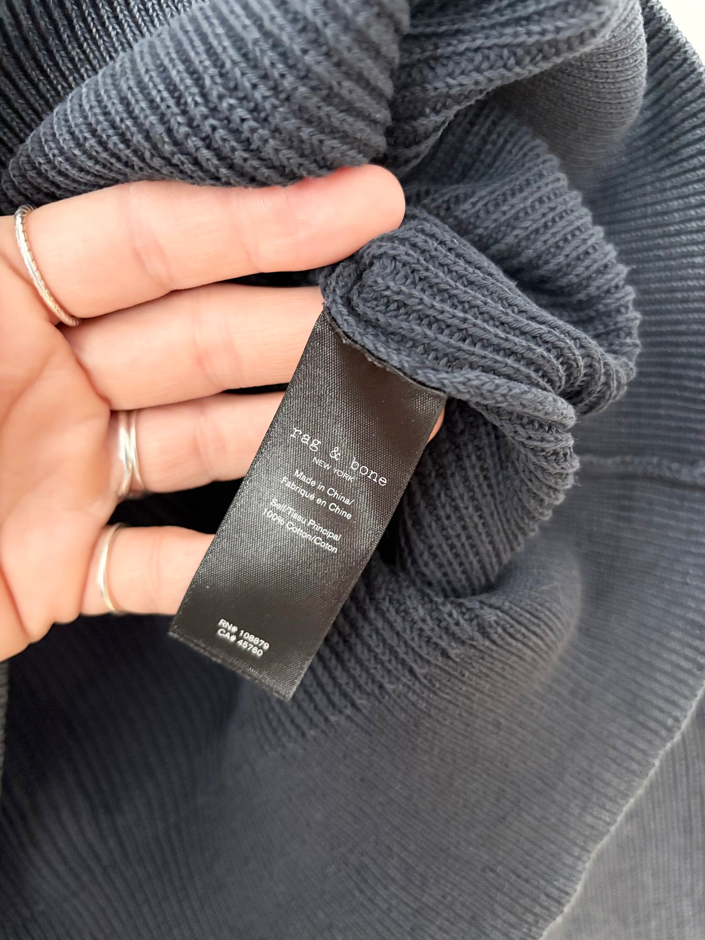 Pull en maille de coton Rag & Bone, taille XL