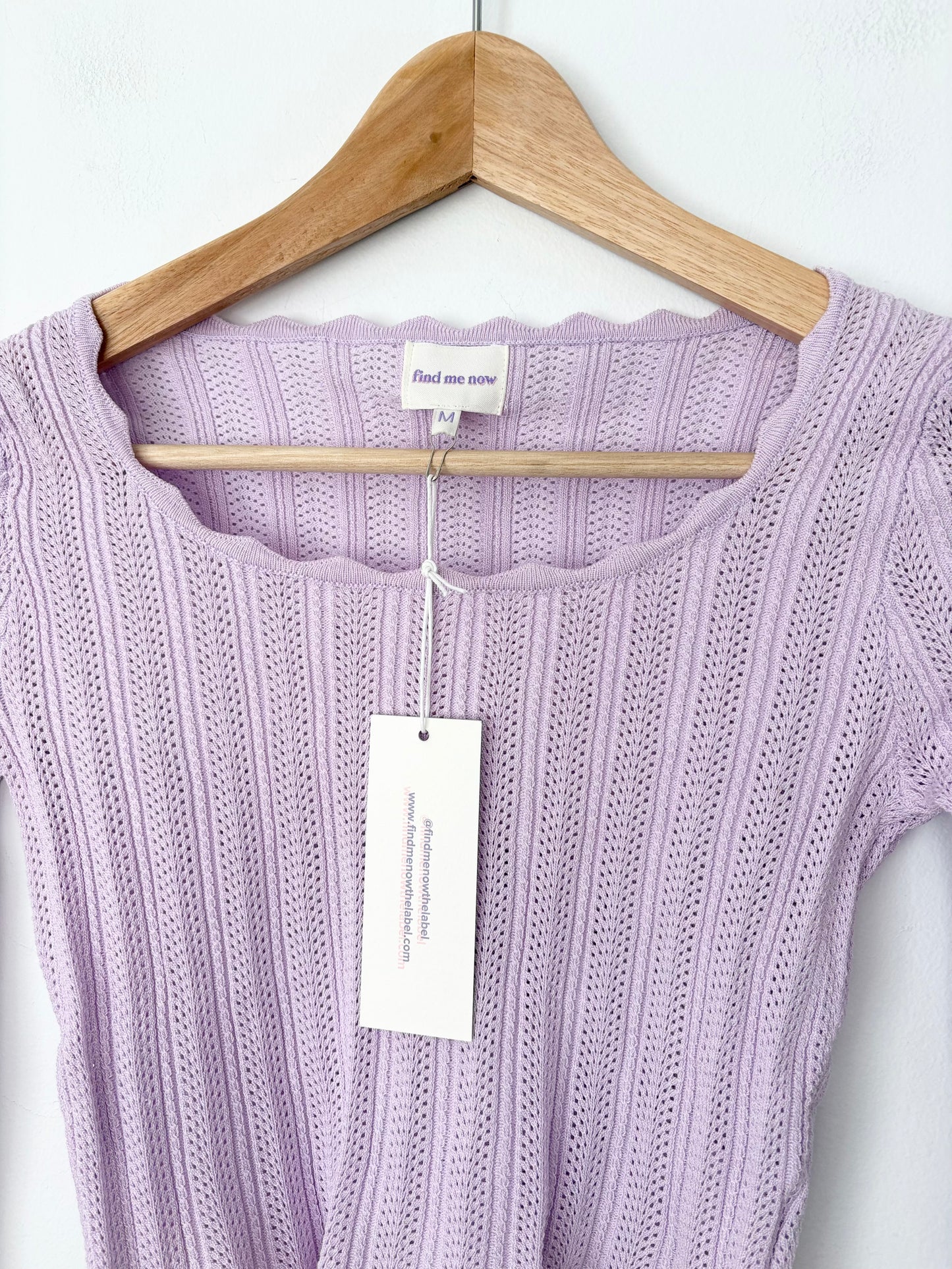Find me now Layla scallop top  Medium