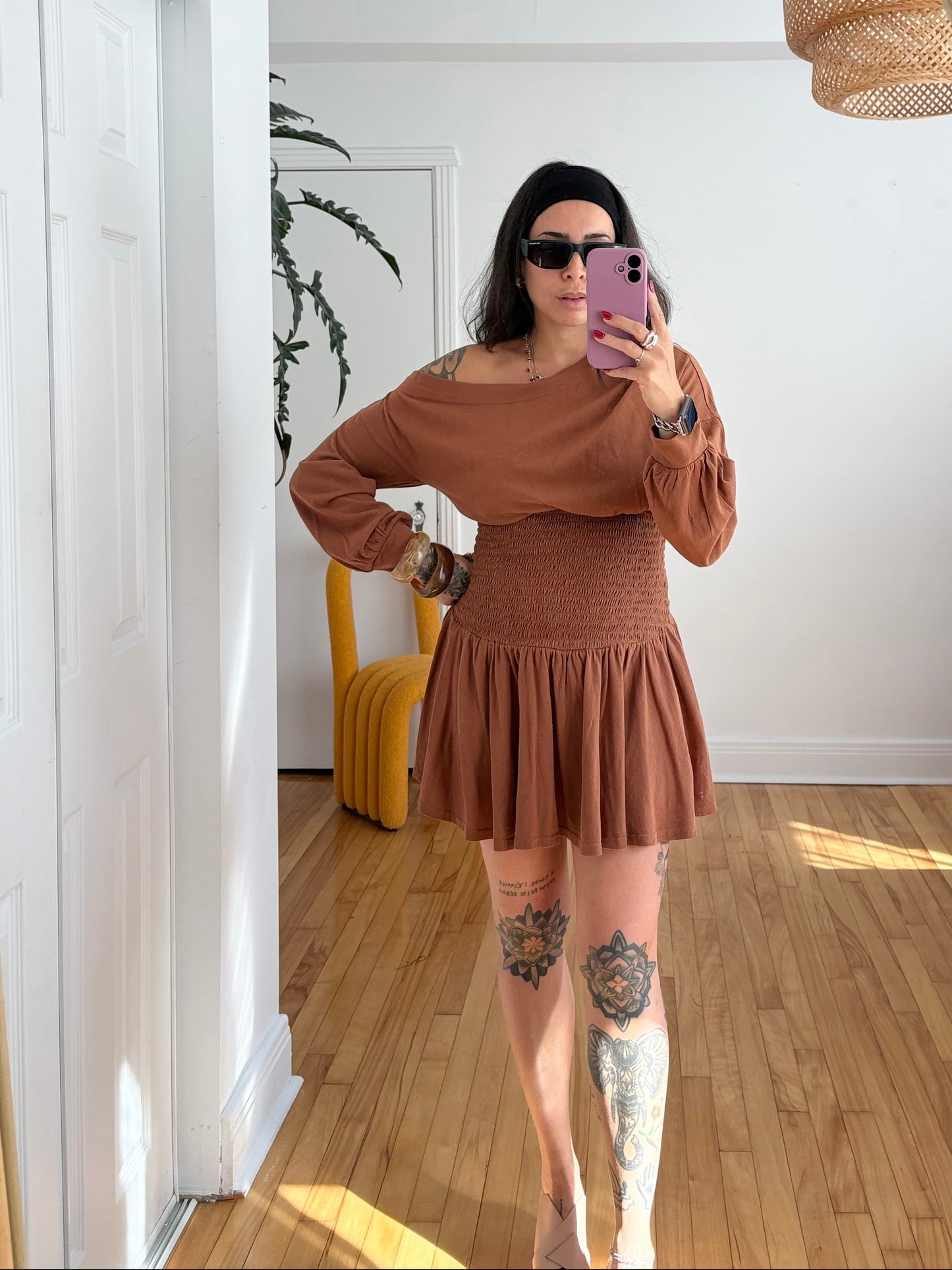 Free people scorching hot long sleeve mini dress S/M