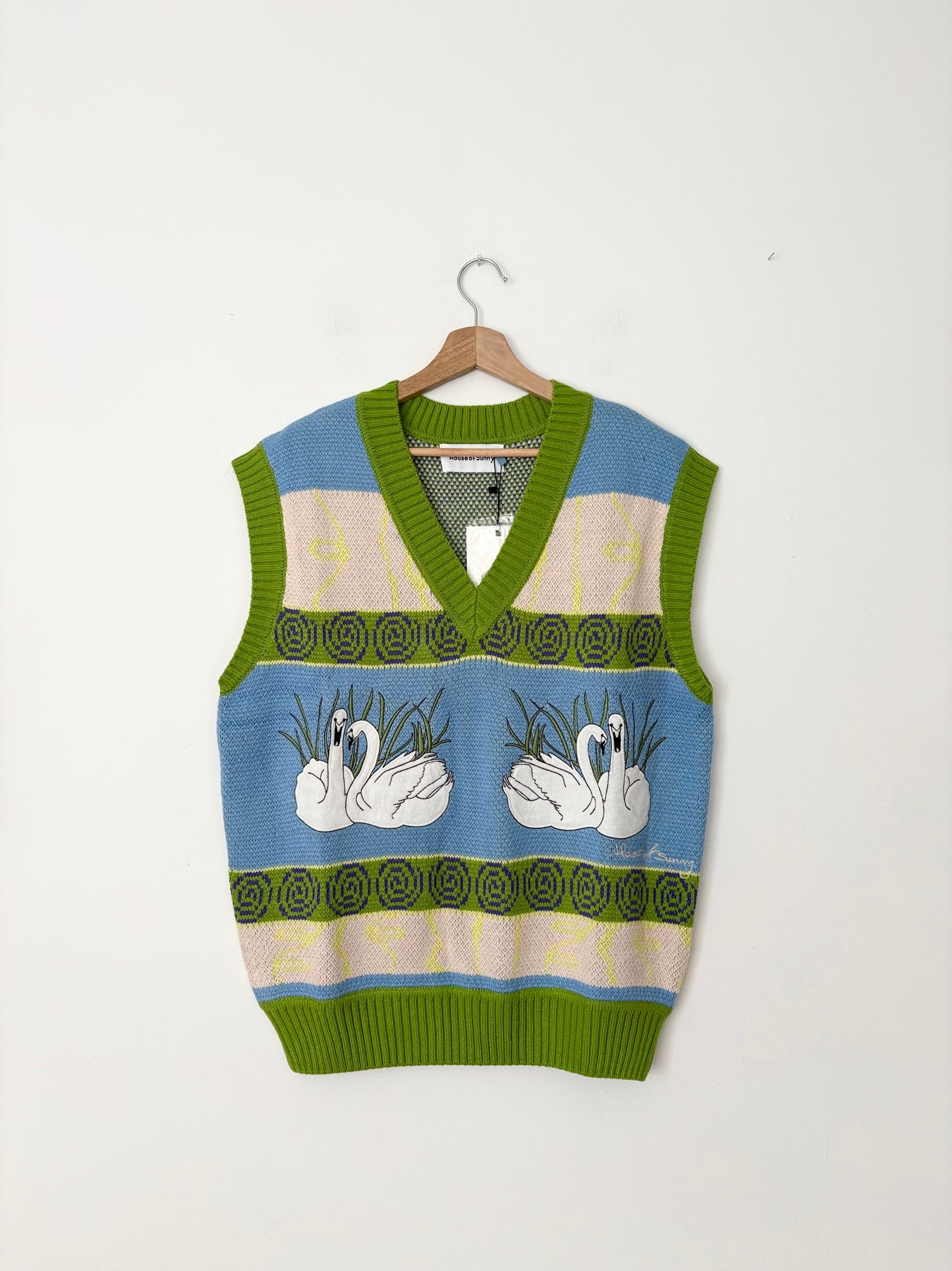 Gilet tricoté House of Sunny Swan Lake, taille L