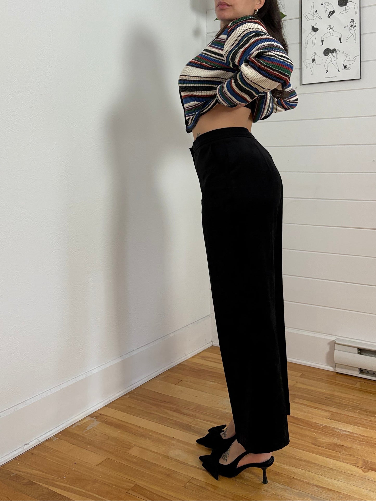 Vintage faux suede straight leg pants W29