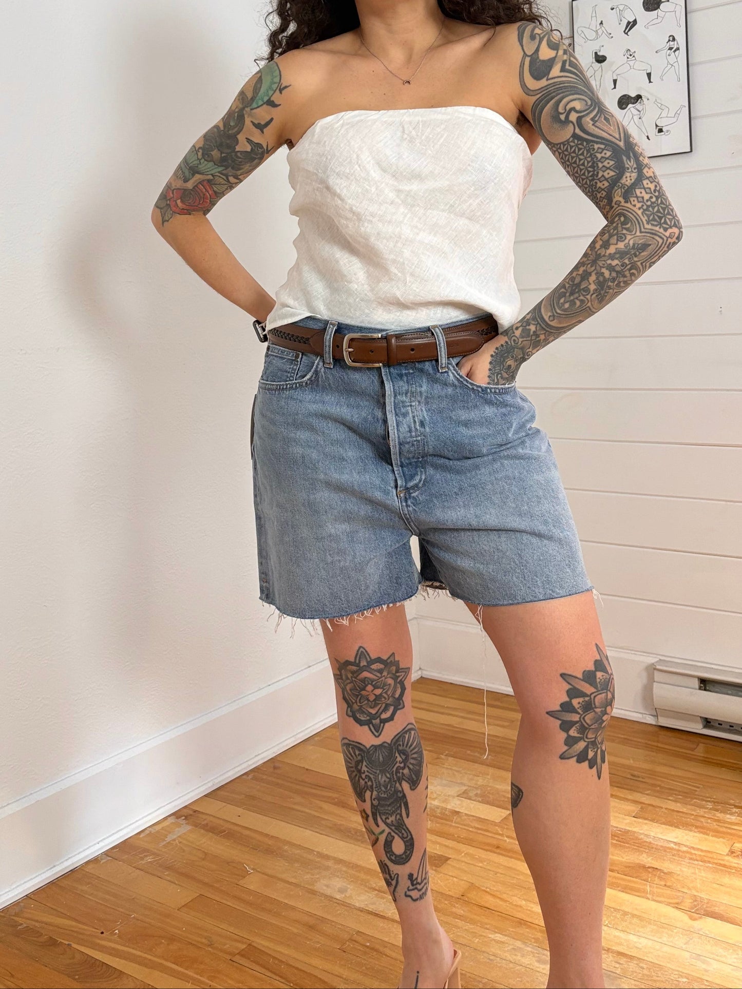 Short en jean mi-cuisse Denim Forum Yoko W32