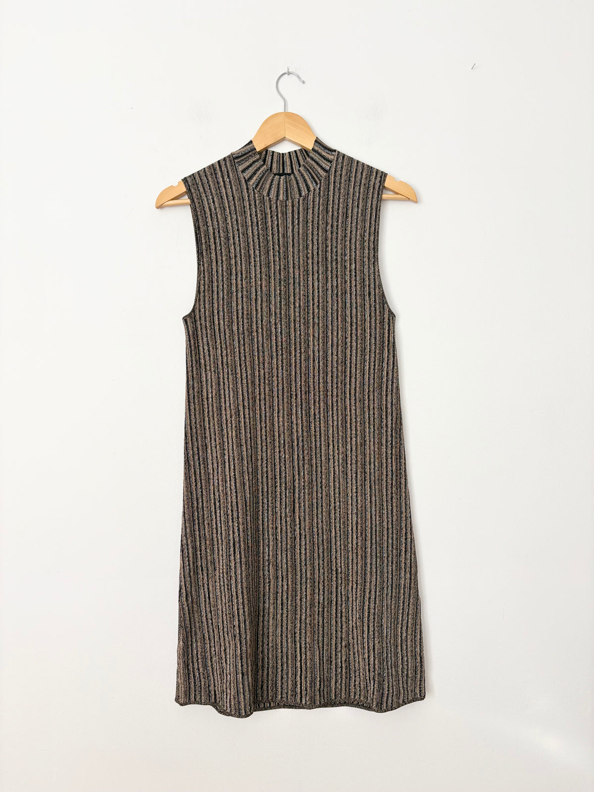 Theorry ottoman knit dress in metallic S/M