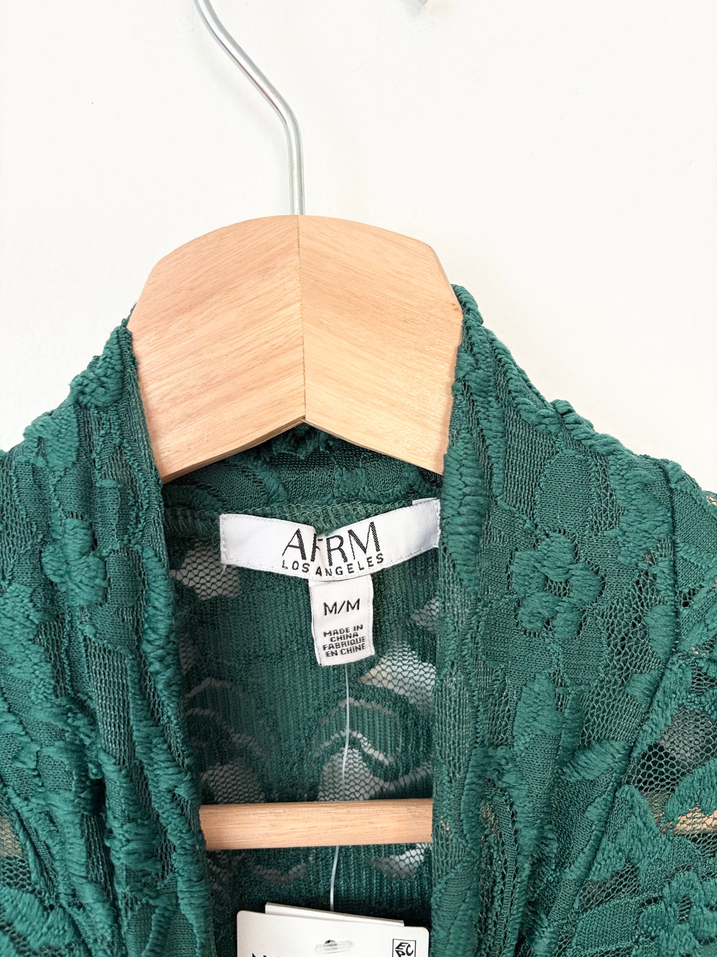 AFRM green lace turtleneck Medium