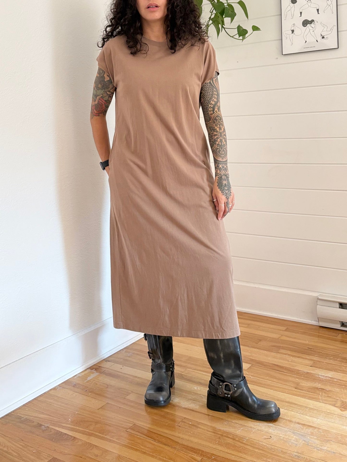 Uniqlo mercerized cotton sleeveless dress Large
