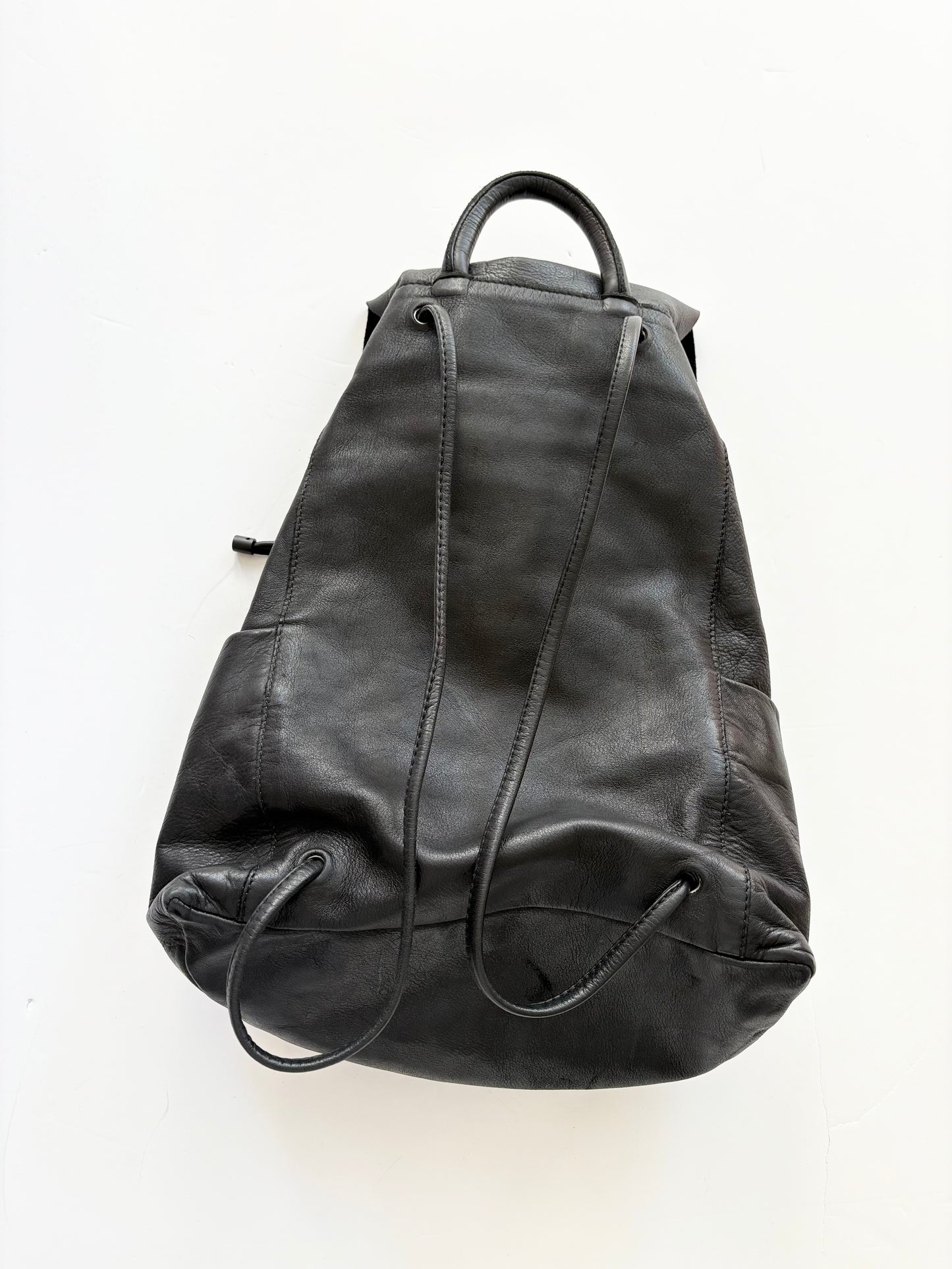 COS unstructured leather backpack