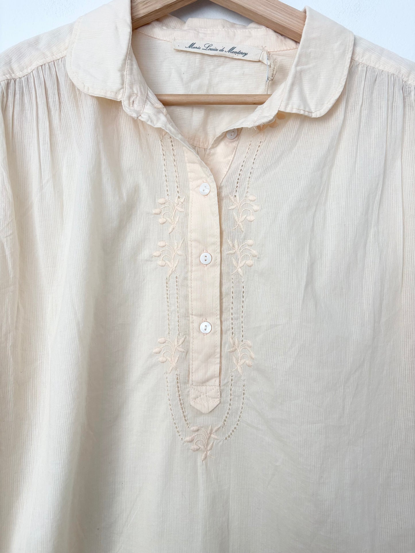 Chemisier brodé Marie Louise de Monterey, taille L
