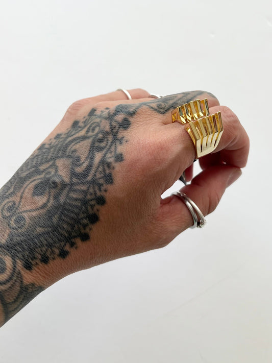 Noir NYC Valerie caged ring