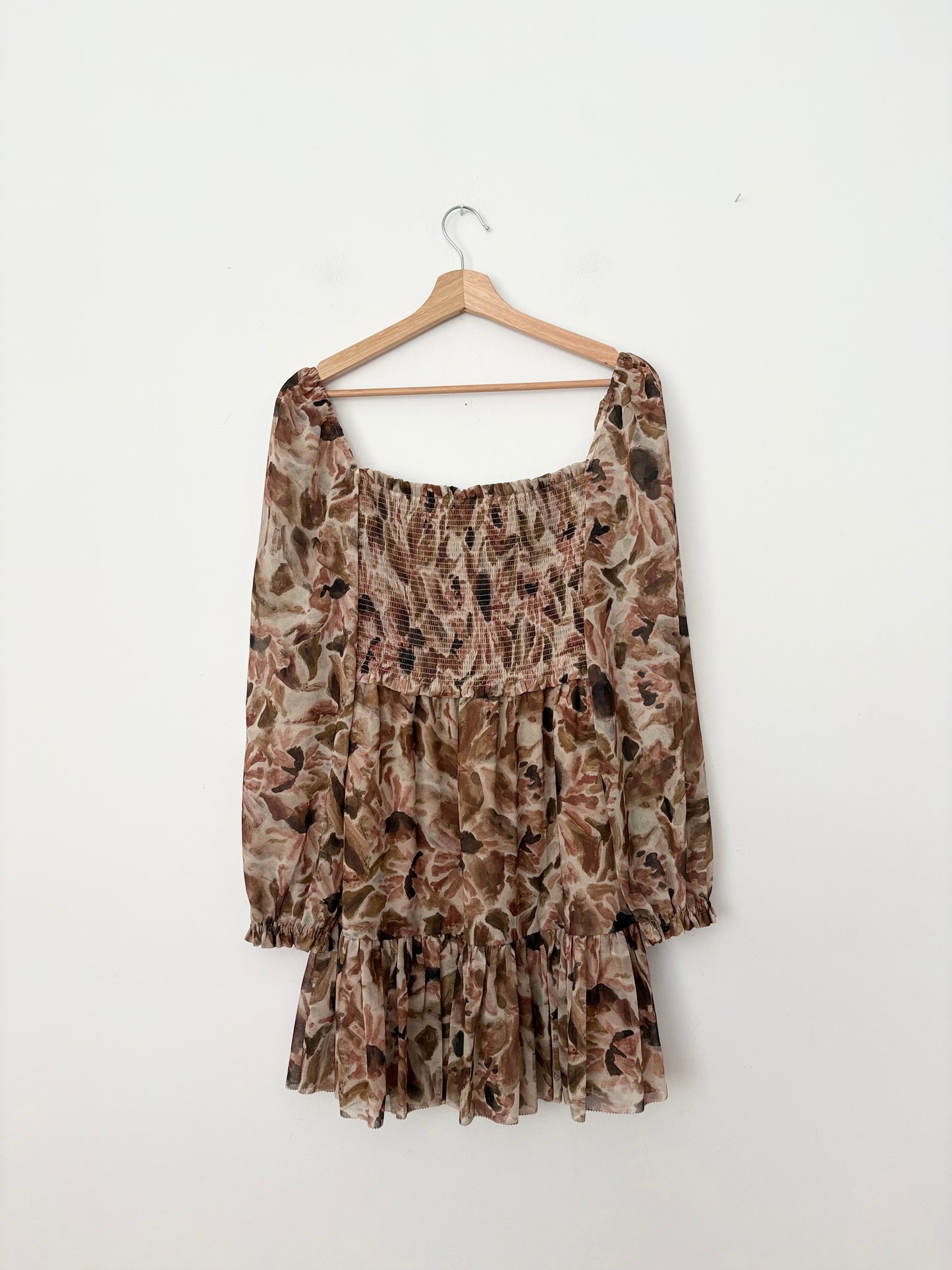 Robe smockée tournesol Wilfred Tempest, taille S/M