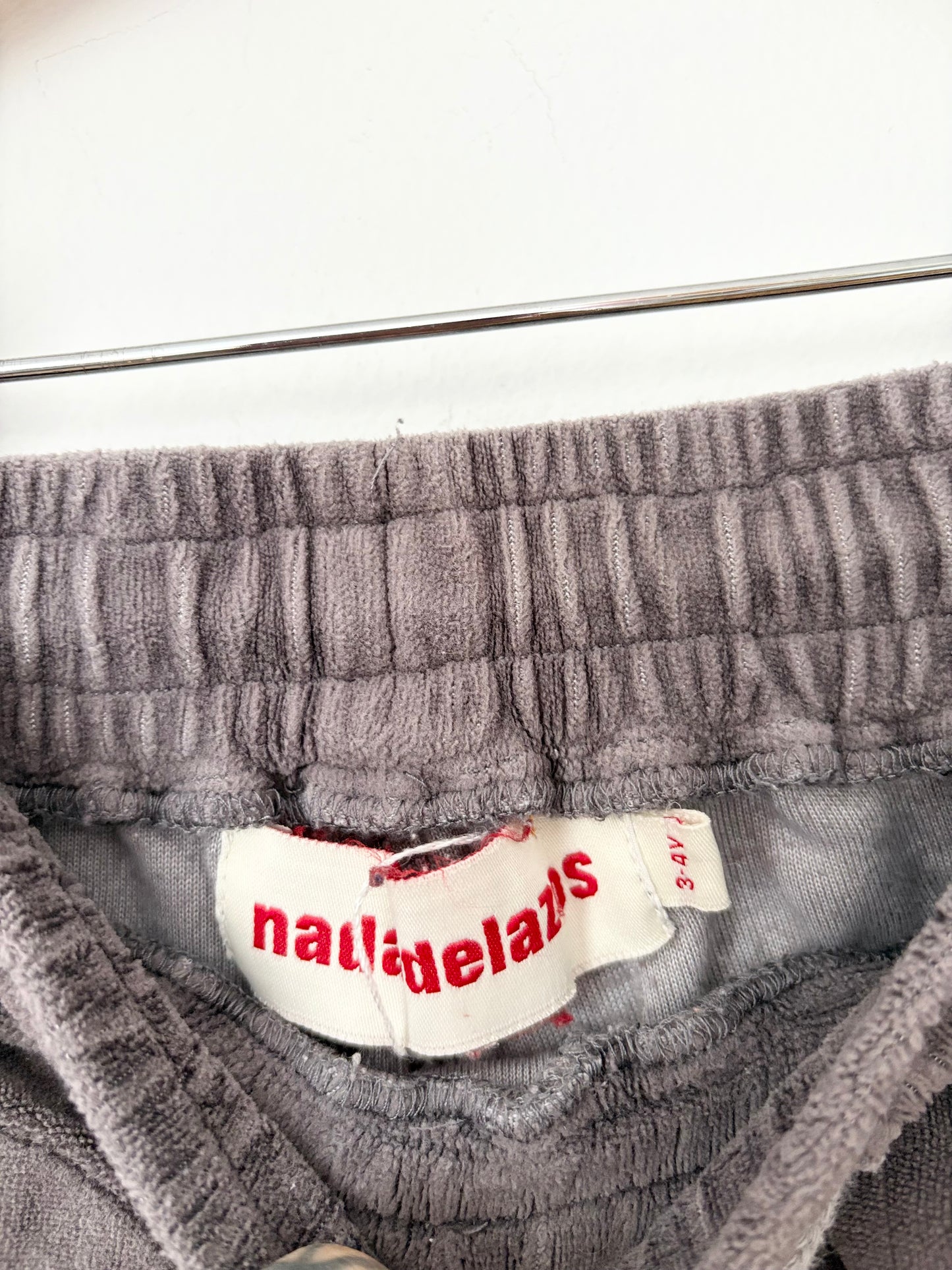 Nadadelazos velvet wide leg pants 3/4Y