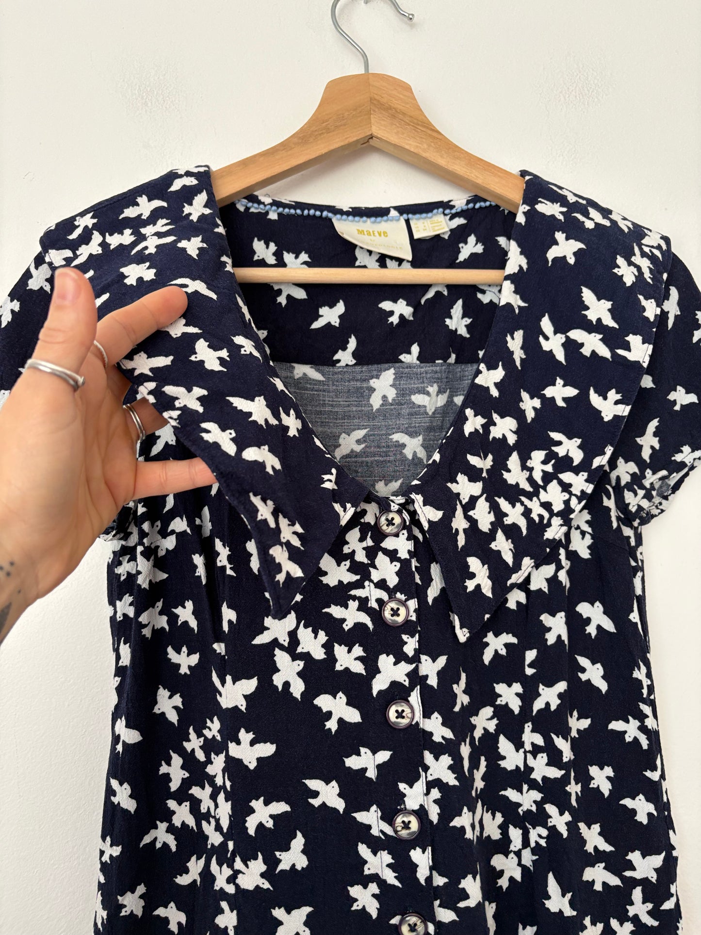 Anthropologie Maeve Simona collared top XS/S