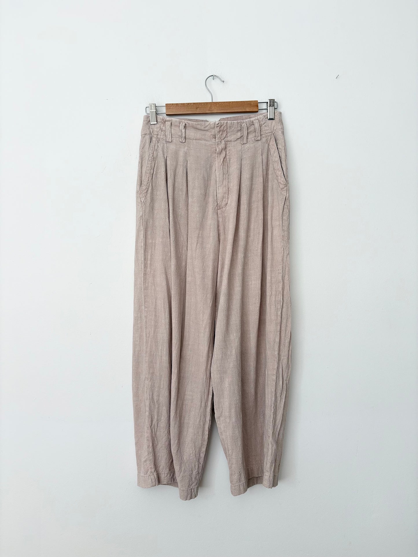 Pantalon plissé en lin mélangé Calla Free People Petite taille