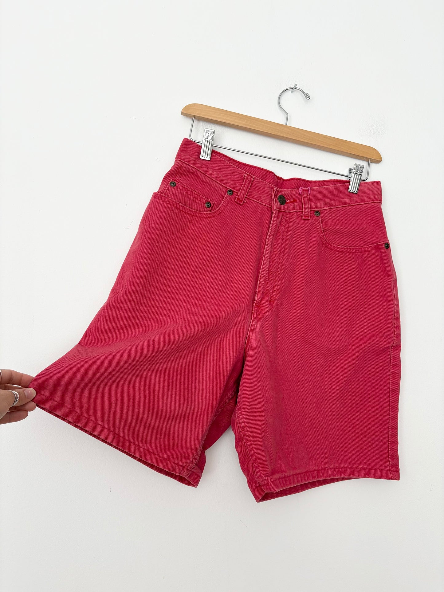 Vintage red denim bermuda W26