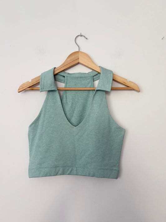 Outdoor Voices warmup collared crop top Small