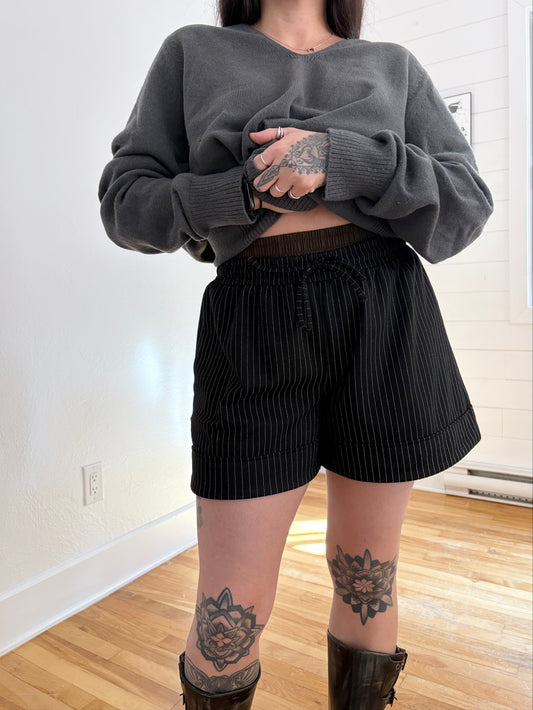 Zara pinstripe boxer shorts Medium