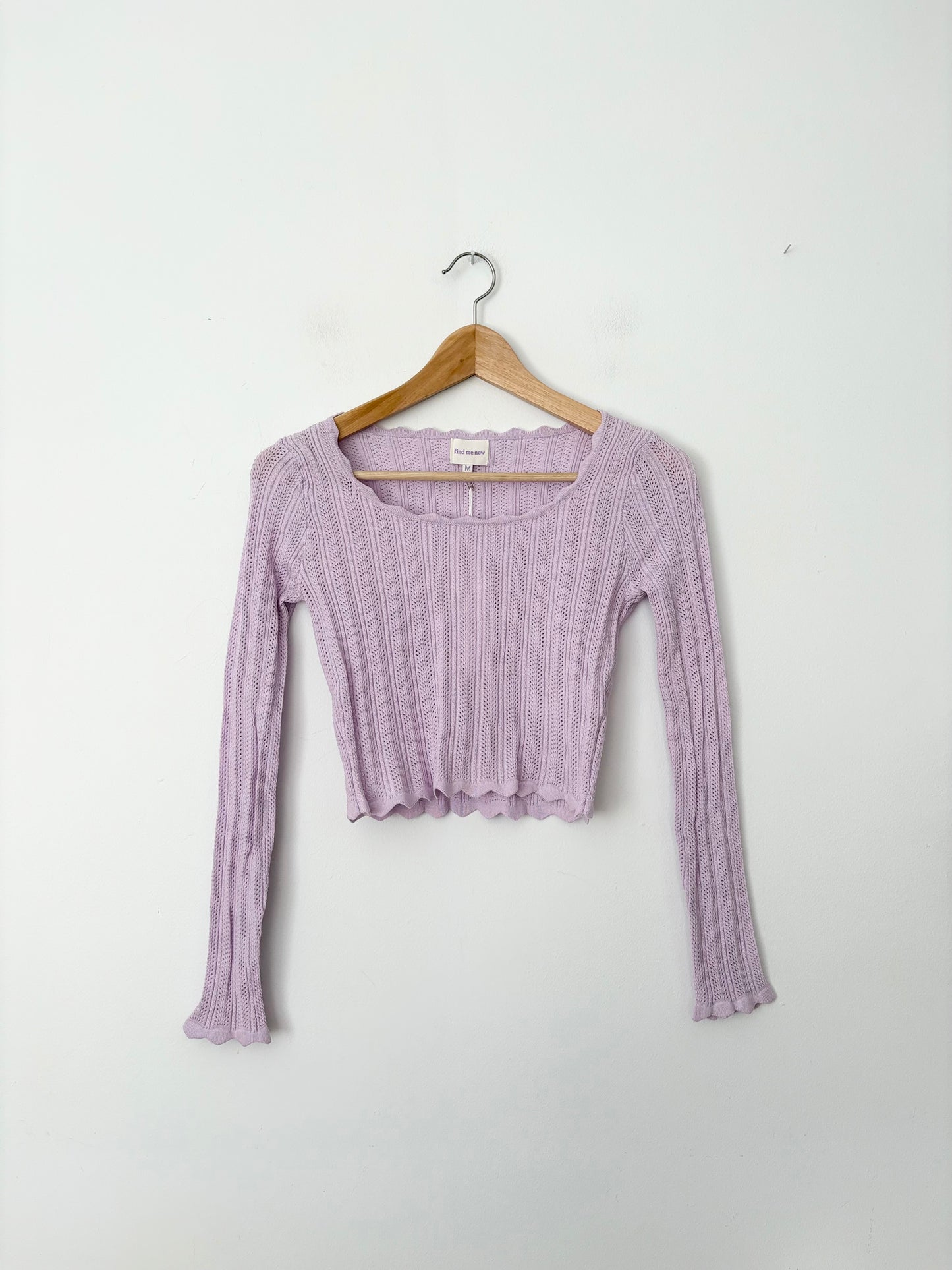 Find me now Layla scallop top  Medium