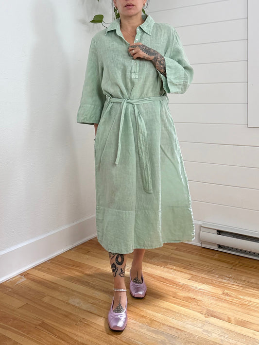 Robe midi en lin ceinturée Lasalle Amsterdam S/M
