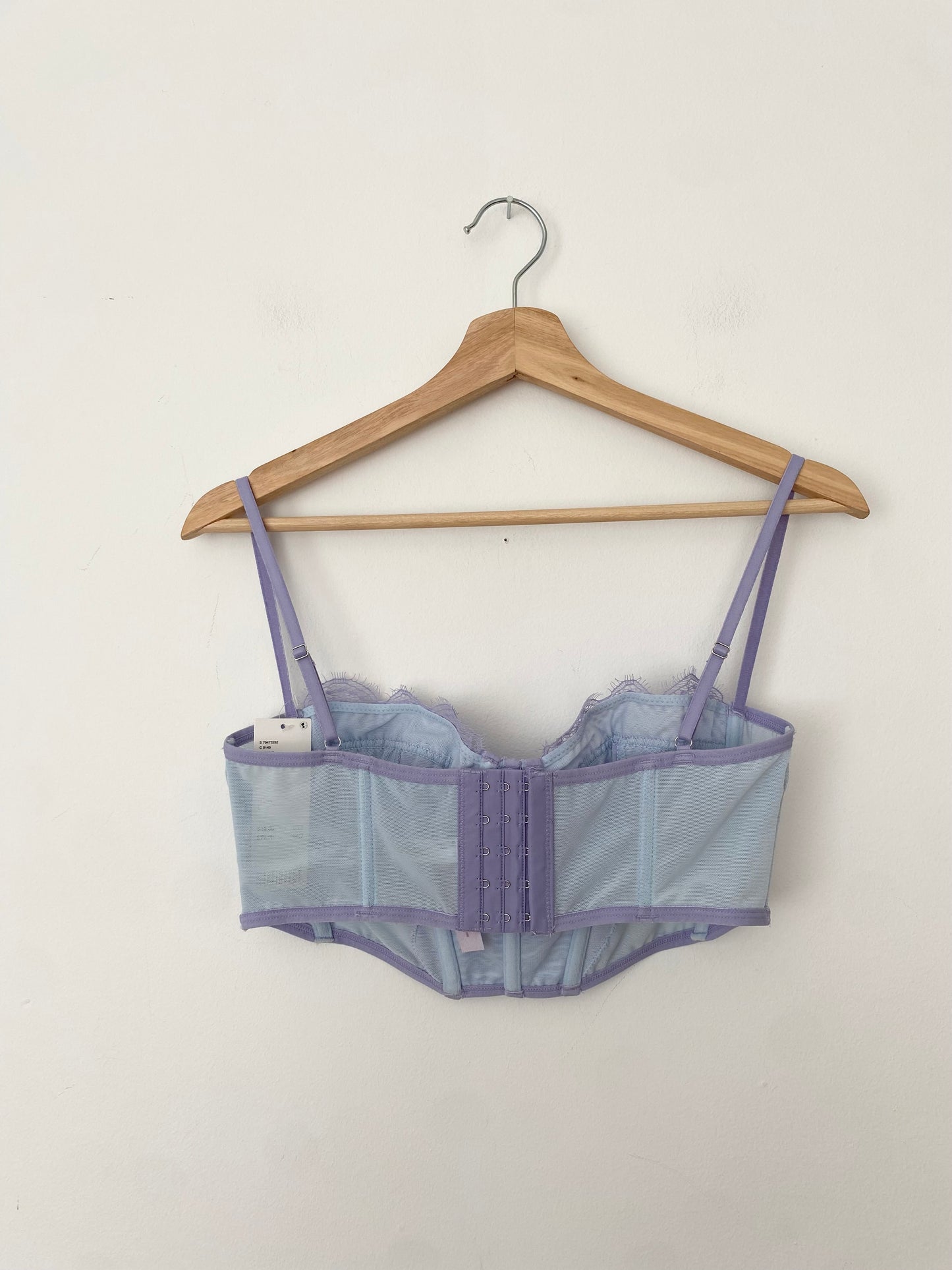 Haut bustier semi-transparent en dentelle Urban Outfitters M/L