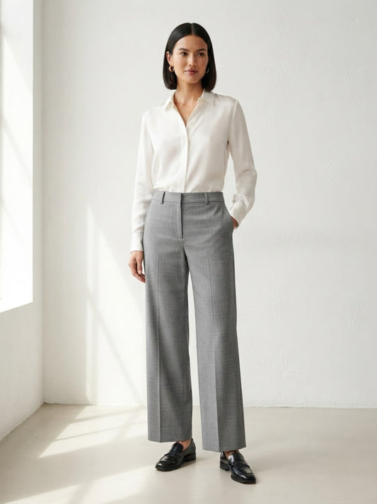 Banana Republic wool wide leg trousers W26