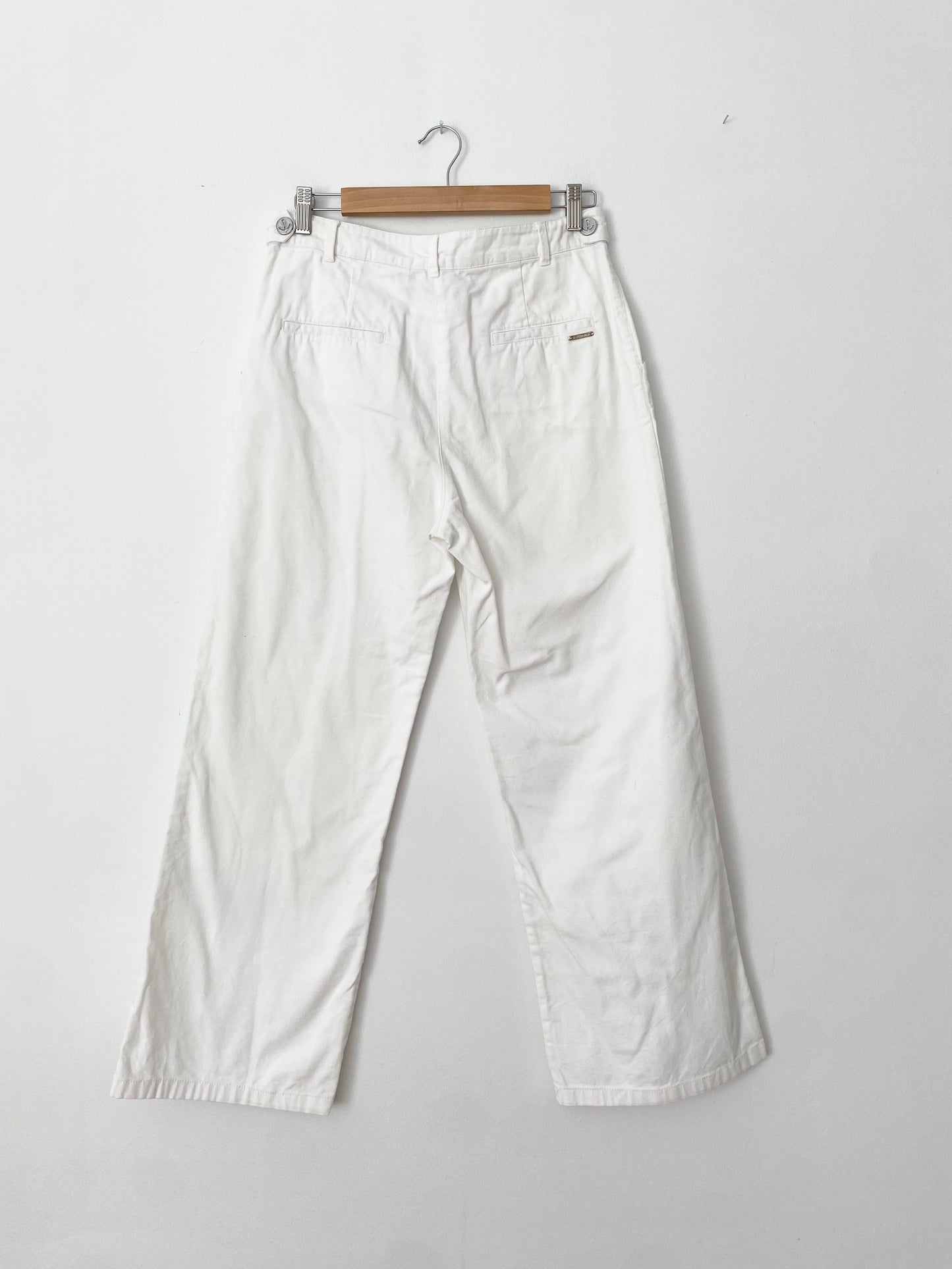 Saint James white canvas wide leg pants W29