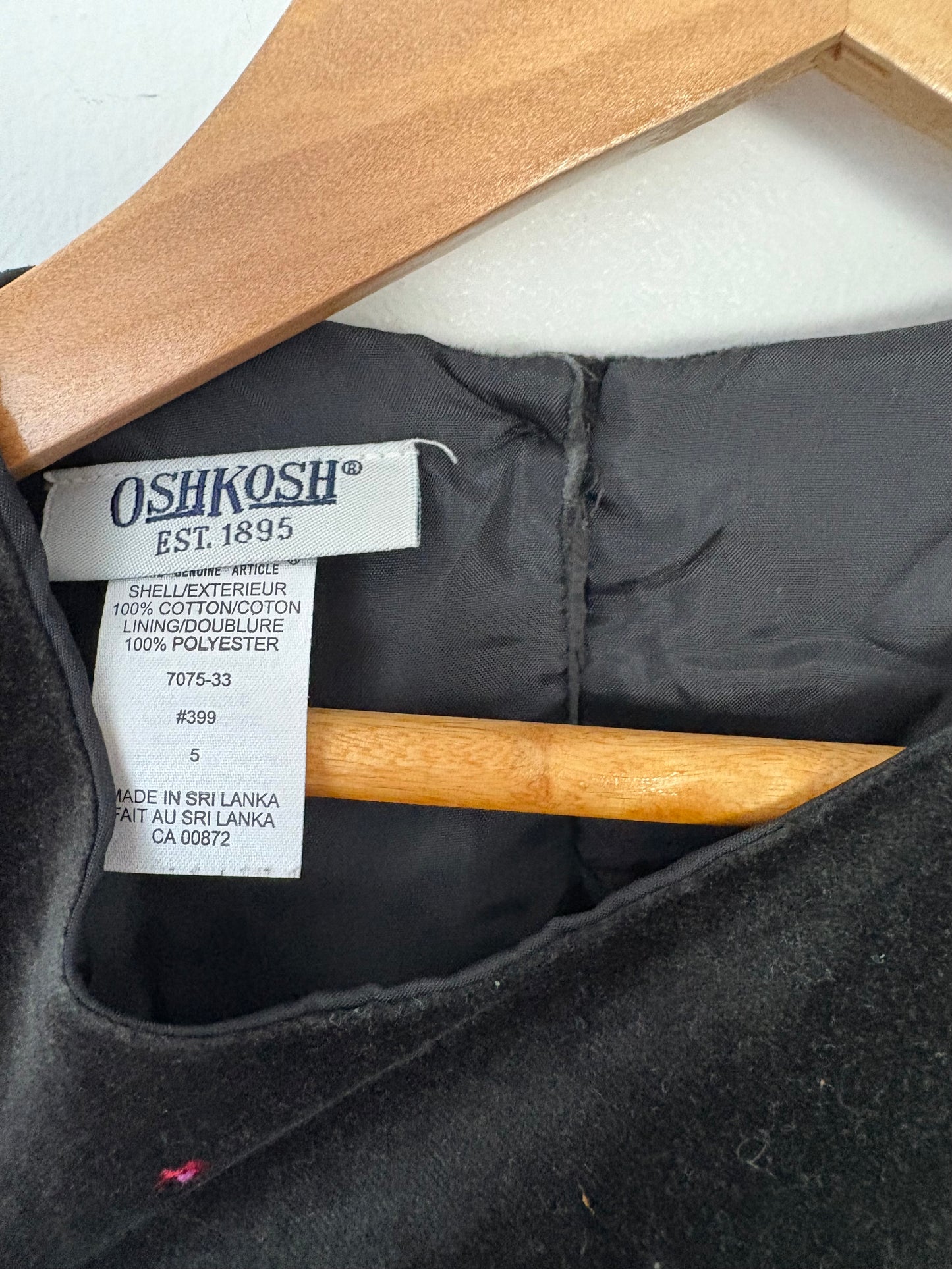 Vintage oshkosh velvet dress 5Y