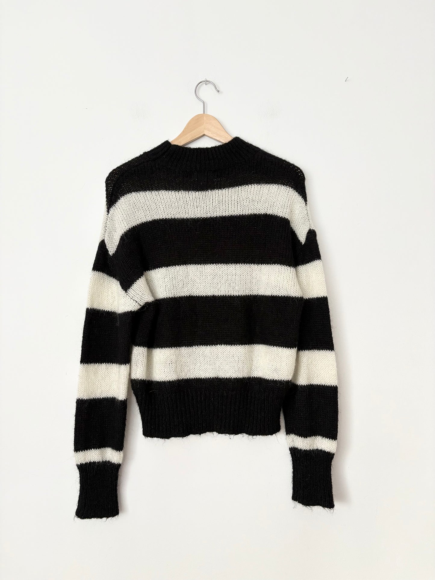 Frank & oak wool mohair blend stripe sweater S/M